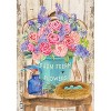 Farm Fresh Peonies Spring Garden Flag Floral 18" x 12.5" Briarwood Lane - 3 of 4