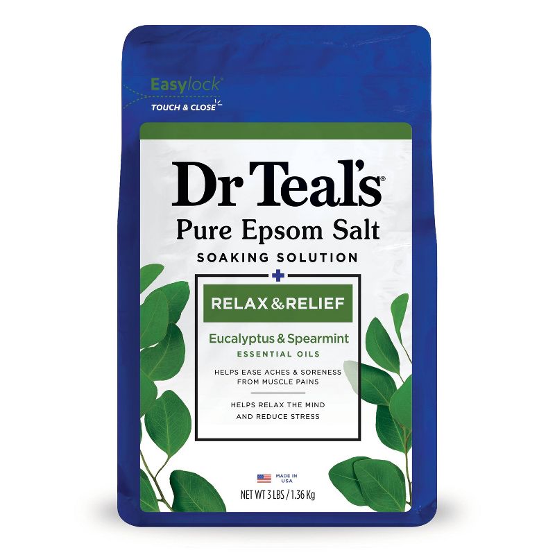 Dr Teal's Relax & Relief Eucalyptus & Spearmint Pure Epsom Bath Salt, 1 of 13