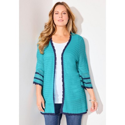 Catherines Bell Sleeve Open-Front Cardigan