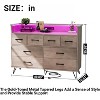 8 Drawer Dresser with LED Lights & Charging Station - Modern Wooden Storage Organizer for Bedroom, Entryway & Living Room - 2 of 4