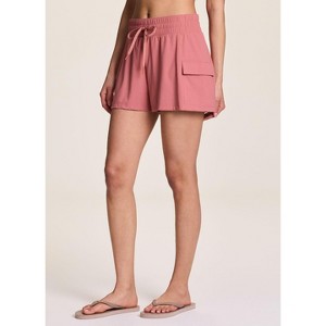 Avalanche Women's Lightweight Silky Soft Jersey Hiking Cargo Short with Drawstring Waistband - 1 of 4