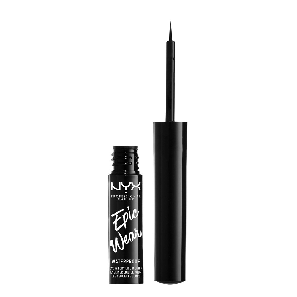 Photos - Eye / Eyebrow Pencil NYX Professional Makeup Epic Wear Liquid Liner Long-lasting Waterproof Eyeliner - Black - 0.12 fl oz 