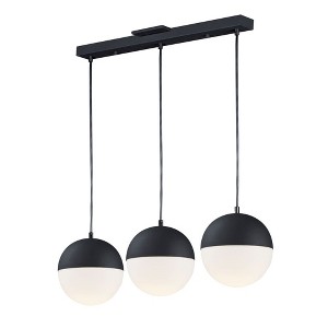 ET2 Lighting Half Moon 3 - Light Pendant in  Black - 1 of 4