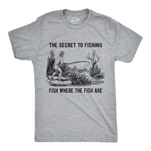 Mens The Secret To Fishing Tshirt Funny Fathers Day Fisherman Tee - Crazy Dog Men's T Shirt - 1 of 4