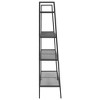 vidaXL Freestanding Ladder Bookcase with 4 Mesh Metal Shelves, Anthracite - Compact, Easy to Maintain - 3 of 4