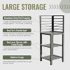 DOMETOUR Outdoor Kitchen Island with Storage, Aluminum Prep Table with Double Rack, Freestanding Corner Cabinet with Cover - 2 of 4