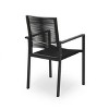 Sapphtopaz 2-Pieces Outdoor Dining Chairs Aluminum Outdoor Chair with Arms, Rope Seat for Poolside, Balcony, Lawn - 3 of 4