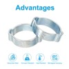 Unique Bargains Galvanized Steel Fluid Systems Fuel Petrol O Double Ear Hose Clamps 50 Pcs - 4 of 4