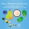Once Upon a Farm Smart Blend Pear-y Blueberry & Spinach Kids' Organic Snack Pouch - 3.2oz - 3 of 4