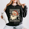 Simply Sage Market Ugly Sweater Santa Face Lightweight Garment Dyed Sweatshirt - 2 of 4