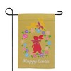 Northlight Hopping Bunnies "Happy Easter" Floral Outdoor Garden Flag 18" x 12.5" - 3 of 4