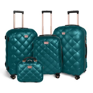 New York Xpress WD-8810, 4 PC Hard Shell Luggage Expandable Ligthweight with Spinner Wheels TSA Lock 14", 20", 25", 29" - 1 of 4