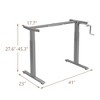 Black Hand Crank Adjustable Sit to Stand S5 Desk Frame