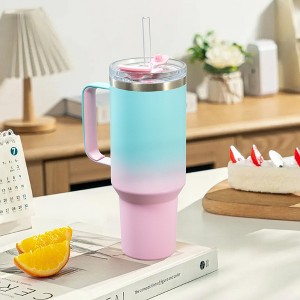 Hyleory Stylish 40oz Stainless Steel Water Tumbler with Leak-Proof Lid & Straw - Your Hydration Hero - 1 of 4
