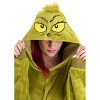 HalloweenCostumes.com One Size Fits Most   Dr. Seuss The Grinch Kigurumi Jumpsuit Costume Sleepwear, Black/Yellow/Green - 3 of 4