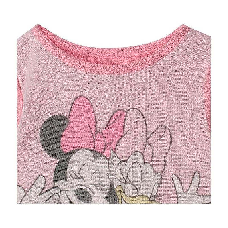 Disney Baby Girl's Minnie Mouse 4-piece Cotton Pajama Set, 4 of 8