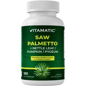 Saw Palmetto Extract for Men & Women 180 Veg Capsules - 1 of 4