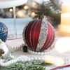 Whisen D3.9" Christmas Ball Ornaments, Glass Decorative Hanging Ball Christmas Tree Ornaments, Set of 6 - 3 of 4