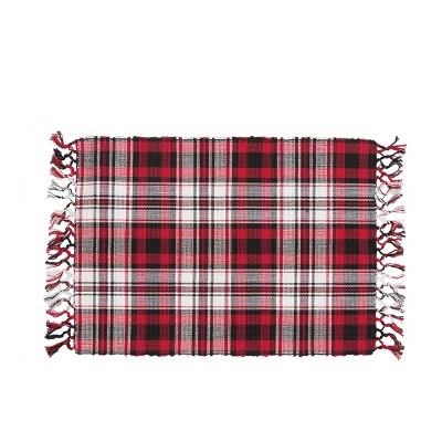 C&F Home Fireside Plaid Cotton Woven Thanksgiving Placemat Set of 6