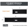 Unique Bargains Plastic Expandable Desk Organizers and Holders Drawer Dividers 2 Pcs - 2 of 3
