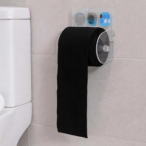 Evideco French Home Goods Toilet Paper Holder Suction Mounted - Stylish and Durable Bathroom Accessory - 1 of 4