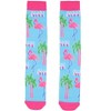 Miami Vice Socks Men's Flamingos and Palms All Over Design Adult Mid-Calf Crew Socks Multicolored - 2 of 4