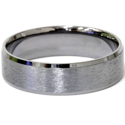 Pompeii3 Mens Black Gold Brushed Wedding Band