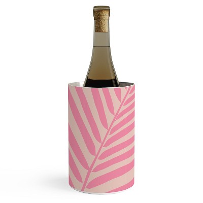 Daily Regina Designs Pink And Blush Palm Leaf Wine Chiller - Deny Designs