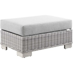 Modway Conway Outdoor Patio Wicker Rattan Ottoman - 1 of 3