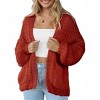 Clearlove Women's Cardigan Soft Pocketed Long Sleeves Casual Knitted Open Front Cardigans Lightweight Sweaters - 2 of 4
