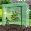 Tangkula Portable Mini Greenhouse w/ PE Cover 4 Wind Ropes & Ground Stakes Zipper Door - 2 of 4