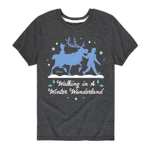 Boys' - Frozen 2 - Walk In A Winter Wonderland Christmas Short Sleeve Graphic T-Shirt - 1 of 4