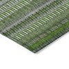 Green And Ivory Striped Washable Indoor Outdoor Area Rug - 4 of 4