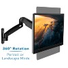 Mount-It! Wall Mount Monitor Arm, Full Motion Gas Spring Arm Fits 13 - 32 Inch Screens with 75 or 100 VESA Patterns, Camper RV Compatible - 3 of 4