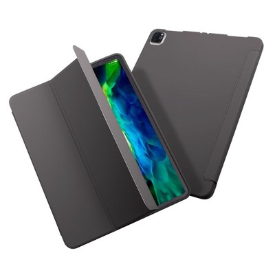 Insten - Tablet Case for iPad Pro 12.9" 2020, Liquid Silicone, Frosted Back, Auto Sleep/Wake, Pencil Charging, Black