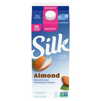 Silk Unsweetened Almond Milk - 0.5gal