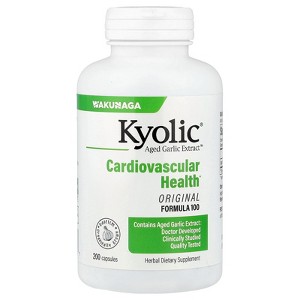 Kyolic Aged Garlic Extract™, Cardiovascular Health, Formula 100, 200 Capsules (300 mg per Capsule) - 1 of 4