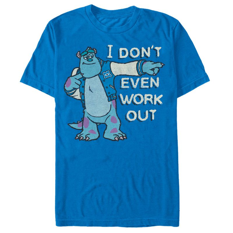 Men's Monsters Inc Sulley I Don't Even Work Out T-Shirt, 1 of 5