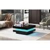 NicBex Modern Minimalist High Gloss Coffee Table with Wood Frame Home Decor Center Table for Living Room - 4 of 4