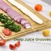 Large Bamboo Cutting Board, Wooden Cutting Board for Kitchen with Handles and Juice Groove, Chopping Board - 4 of 4