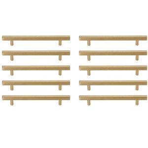Elegant Lighting Dior 6-5/16" Center to Center Brass Bar Pull Multipack (set of 10) - 1 of 4