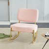 NicBex Accent Chair Rocking Chair with Cushioned Seat Comfy Chair with Backrest for Living Room, Bedroom, Office - 2 of 4