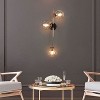 LNC Charm 3-Lights Clear Glass Globe Modern/Contemporary  Wall Lights,Gold/Polished Gold/Black,12in/12.5in - 4 of 4
