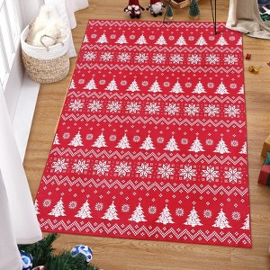 Red Christmas Decorations Floor Mat - 1 of 4