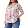 Agnes Orinda Women's Plus Size Round Neck Sleeveless Pleated Flowy Casual Boho Tank Top - 2 of 4