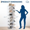 7 Tier Rotating Shoe Rack Tower, 360° Revolving Free Standing Spinning Shoe Organizer, Vertical Spinning Shoes Display - 2 of 4