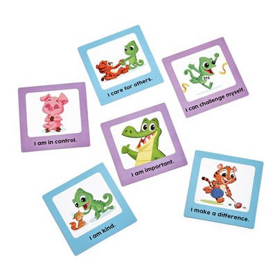 Green Daily Affirmations Pocket Chart with Mirror