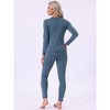 INSPIRE CHIC Women's Underwear Lightweight Long Sleeve Shirt Legging Set Winter Thermals Long Johns - 4 of 4