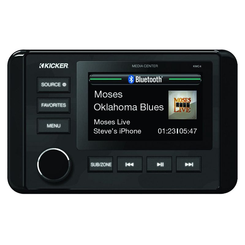 Kicker 46KMC4 Weather-Resistant Gauge-Style Media Center With Bluetooth, 3 of 4