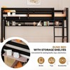 Karl Home Twin Over Twin Solid Wood Bunk Bed for Kids and Adults, No Box Spring Required, Black and Brown - 3 of 4